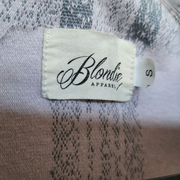 BLONDIE Apparel Pink Plaid Open-Front Cardigan - Picture 3 of 4